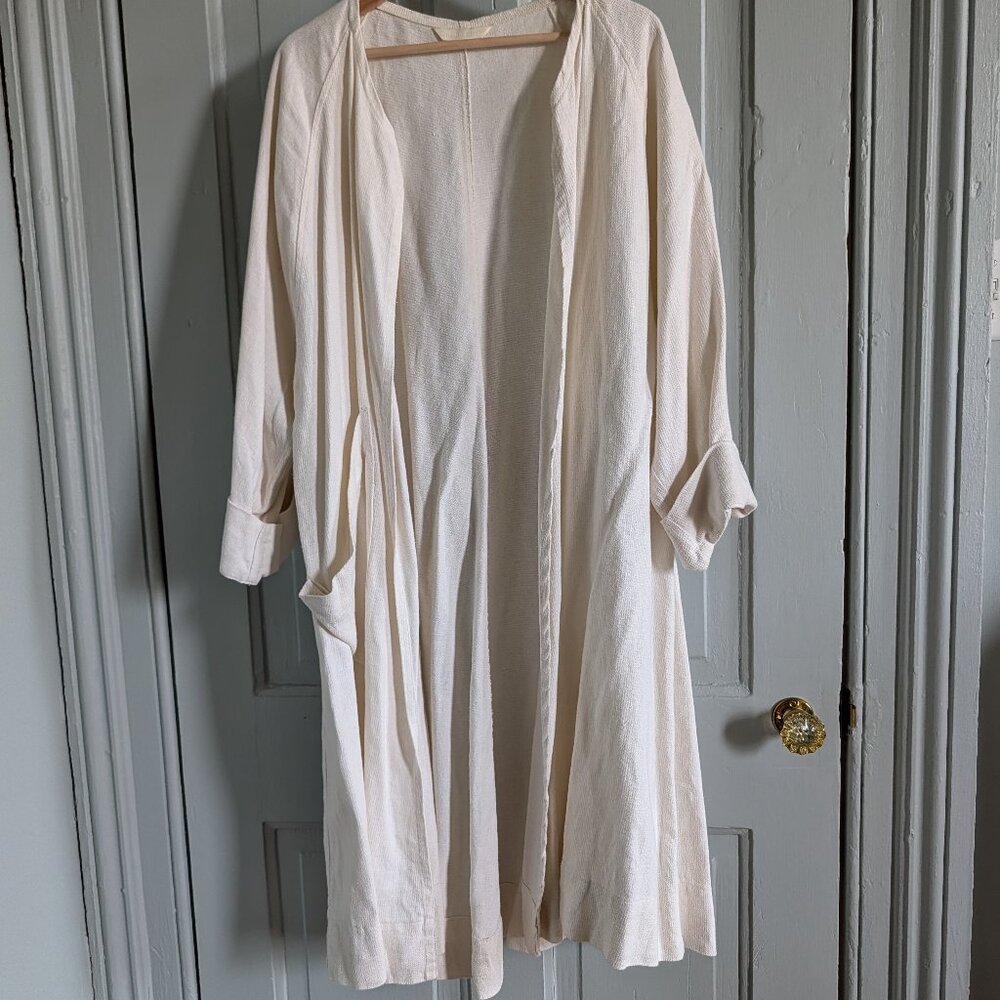 Rare Elizabeth Suzann Diane Trench in Ivory Hemp Twill